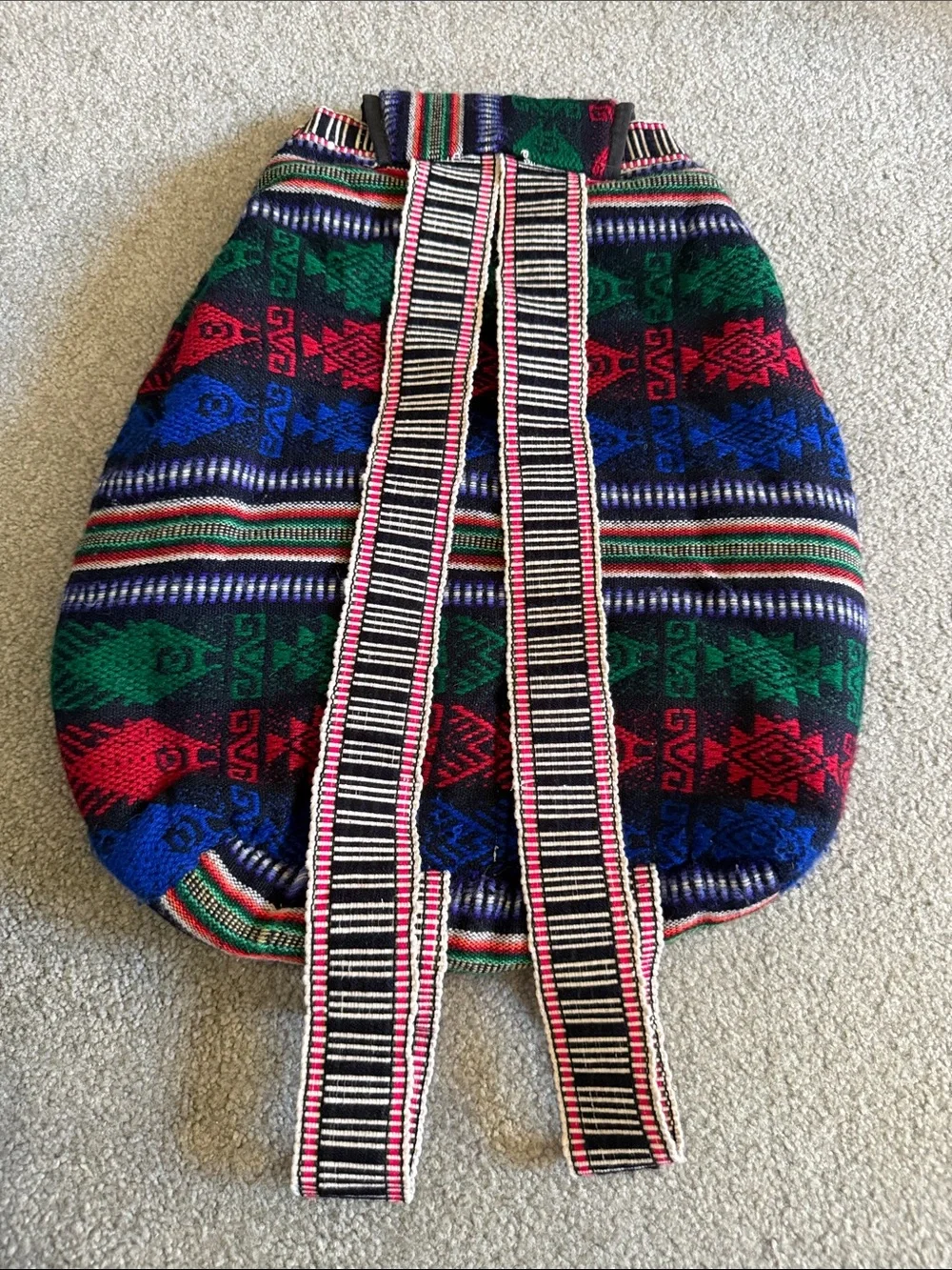 Bohemian Multicolor Woven Backpack